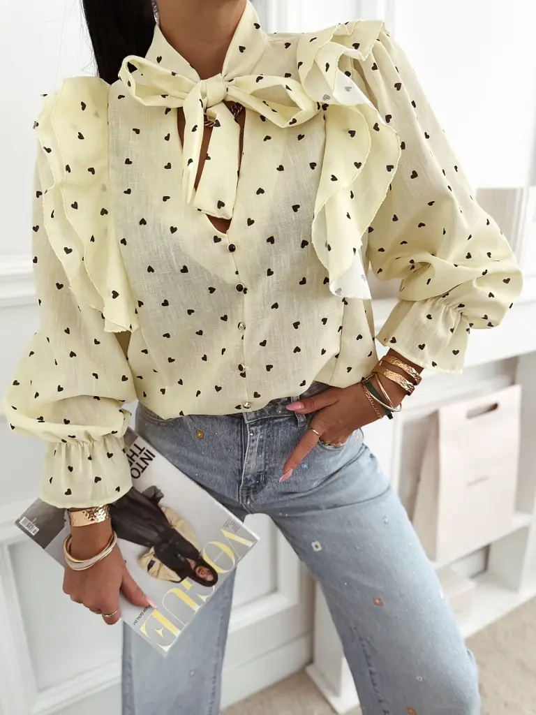 Blúzka so volánmi na ramenách CAROLINE - next