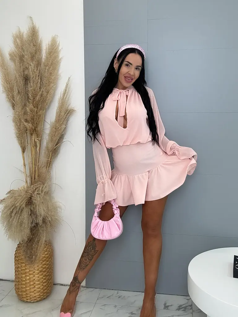 Šifónové šaty na viazanie KLARITA