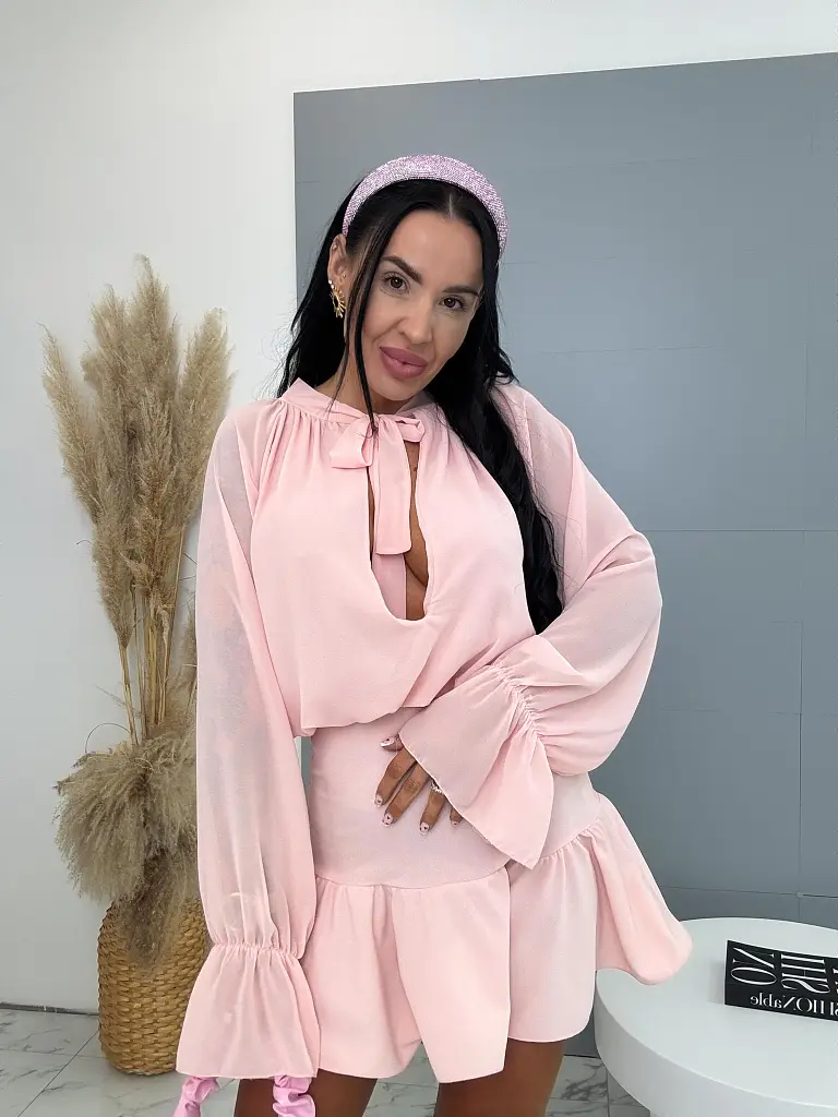 Šifónové šaty na viazanie KLARITA