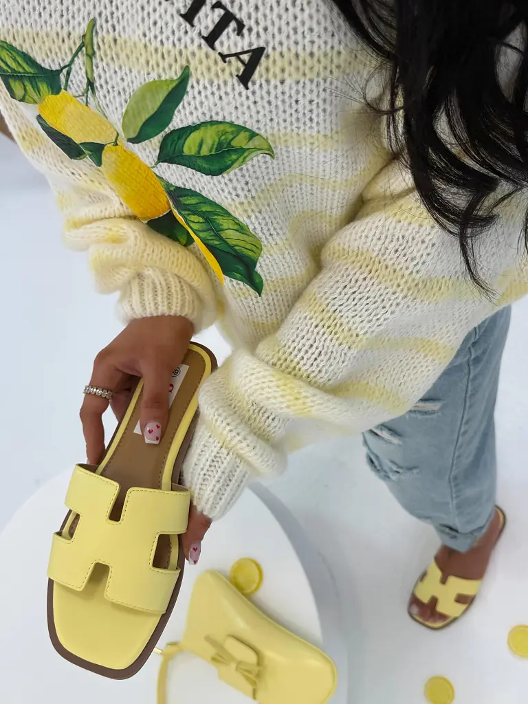 Žlté dámske šľapky MEREDITH