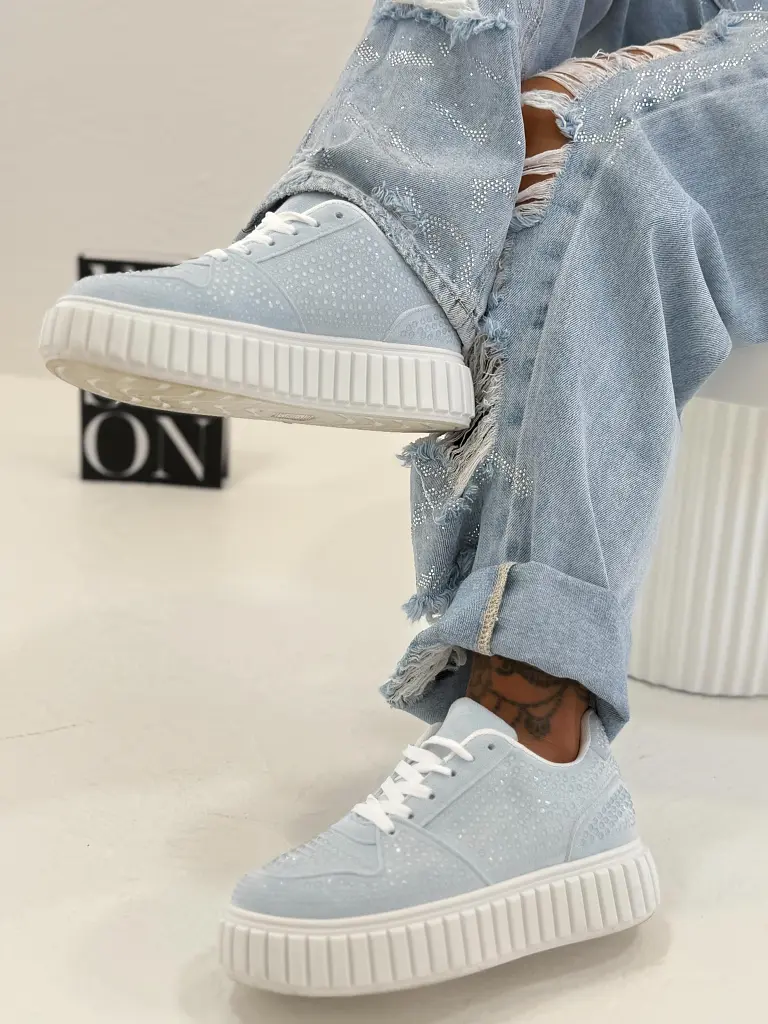 Platformové tenisky zdobené kamienkami BREDA