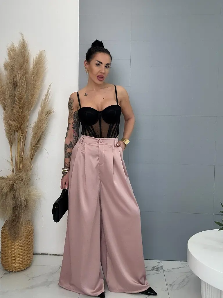 Saténové palazzo nohavice MANILA - next