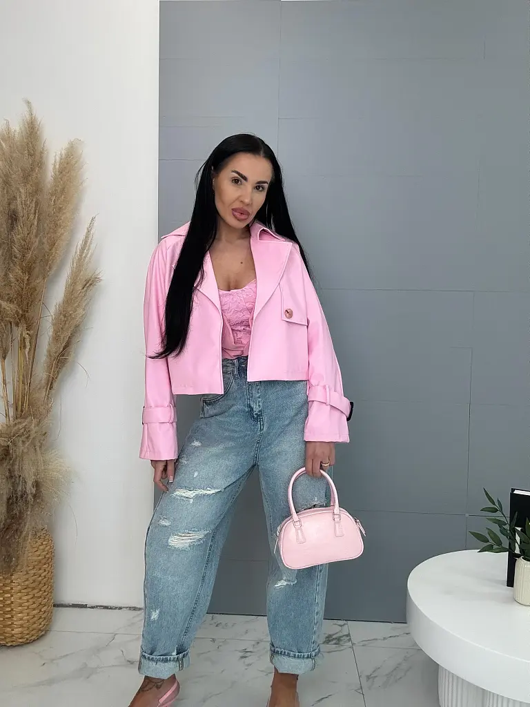 Koženková bunda PINK - next