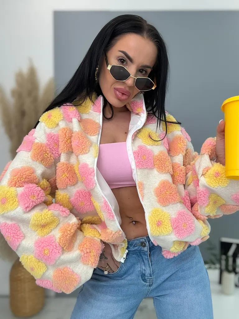 Kvetinová bomber bunda FLORA