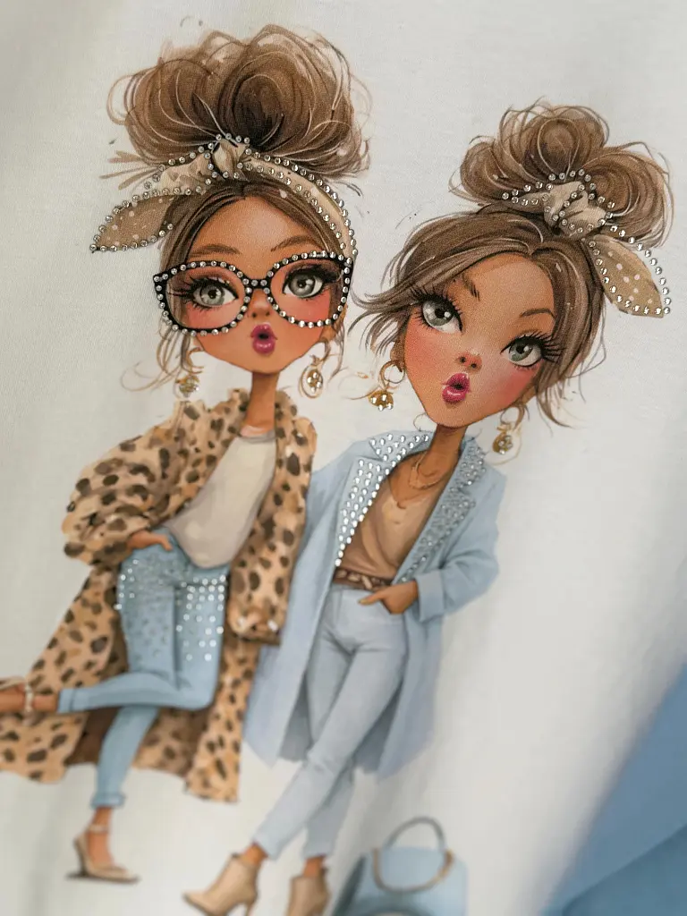  Tričko s kamienkami a potlačou ELLA - next