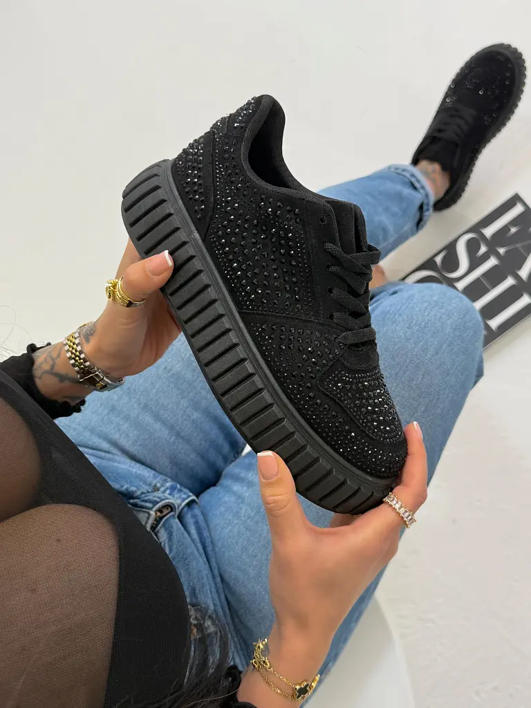 Platformové tenisky zdobené kamienkami BREDA