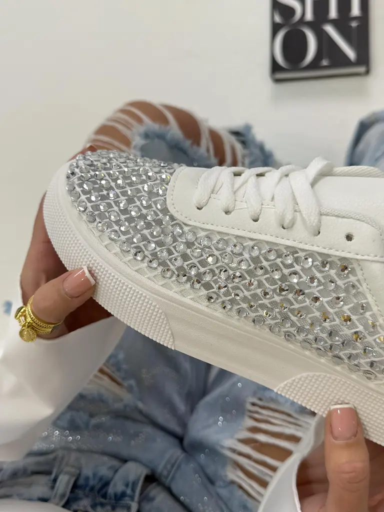 Platformové tenisky zdobené kamienkami ALATIA- - next