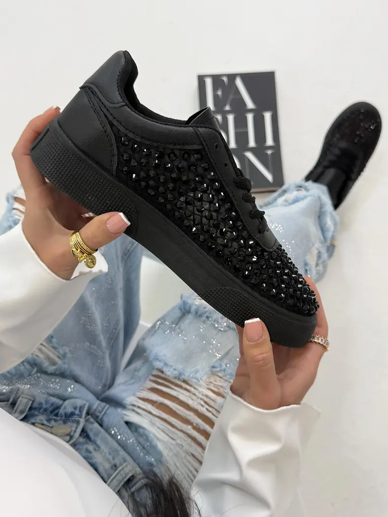 Platformové tenisky zdobené kamienkami ALATIA- - next