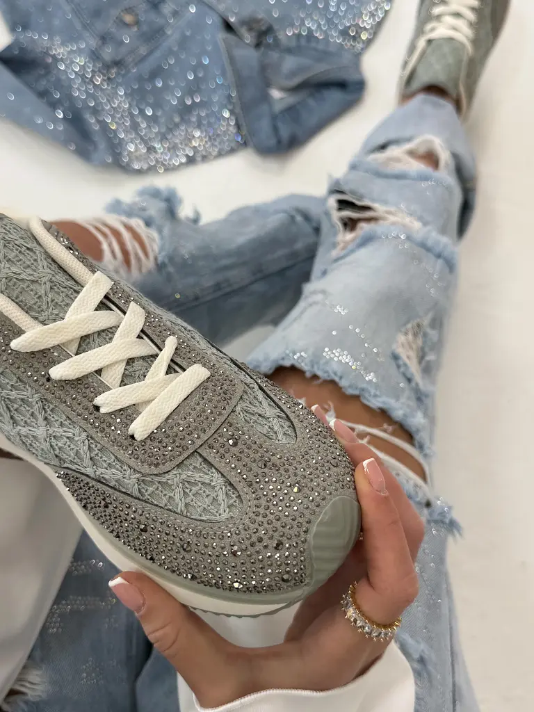 Platformové tenisky zdobené kamienkami NESANA- - next