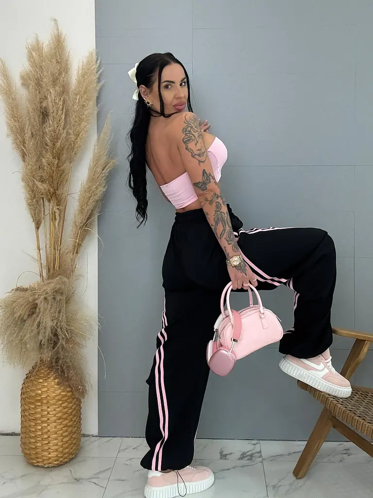 Balónové športové nohavice s gumeným pásom ALENA - next