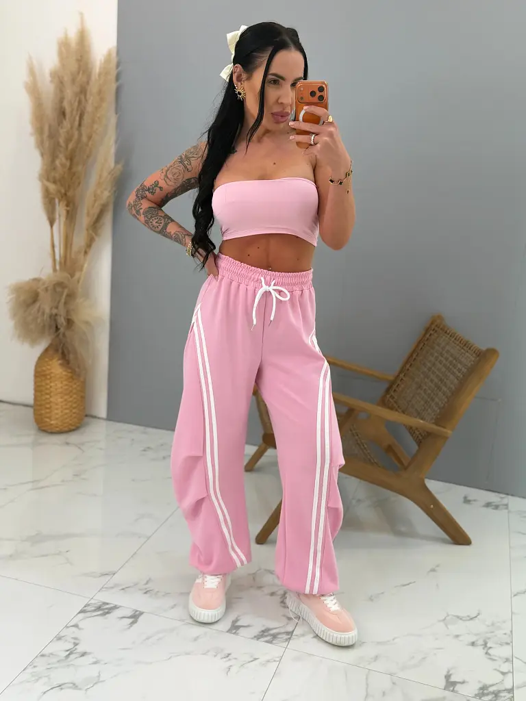 Balónové športové nohavice s gumeným pásom ALENA