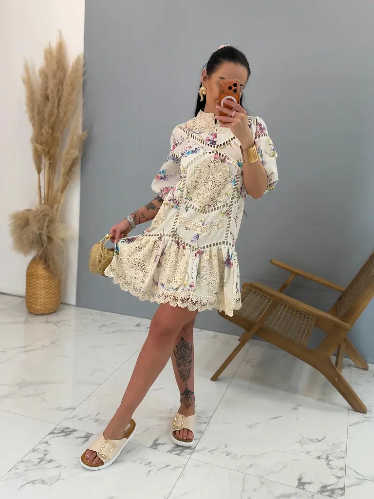 Krajkované šaty s kvetmi MADEIRA - next