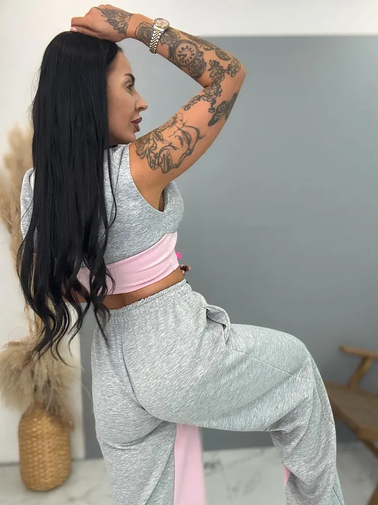 Športový komplet s vystuženým crop topom NORA - next