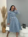 Denim šaty na gombíky zdobené kamienkami JENNIE
