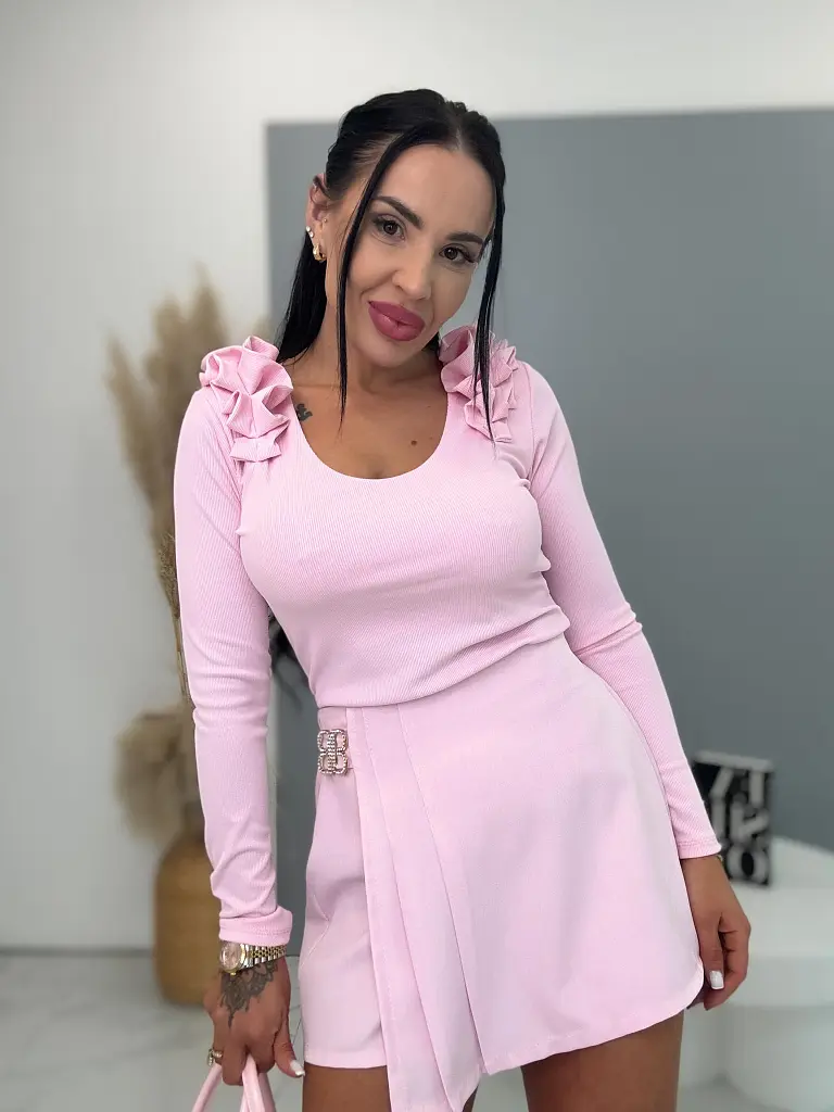 Dámsky skort so zlatou ozdobou CALEDA