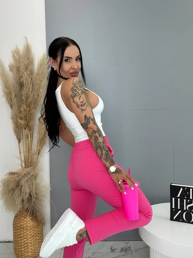 Dámske elastické látkové nohavice HANNA - next