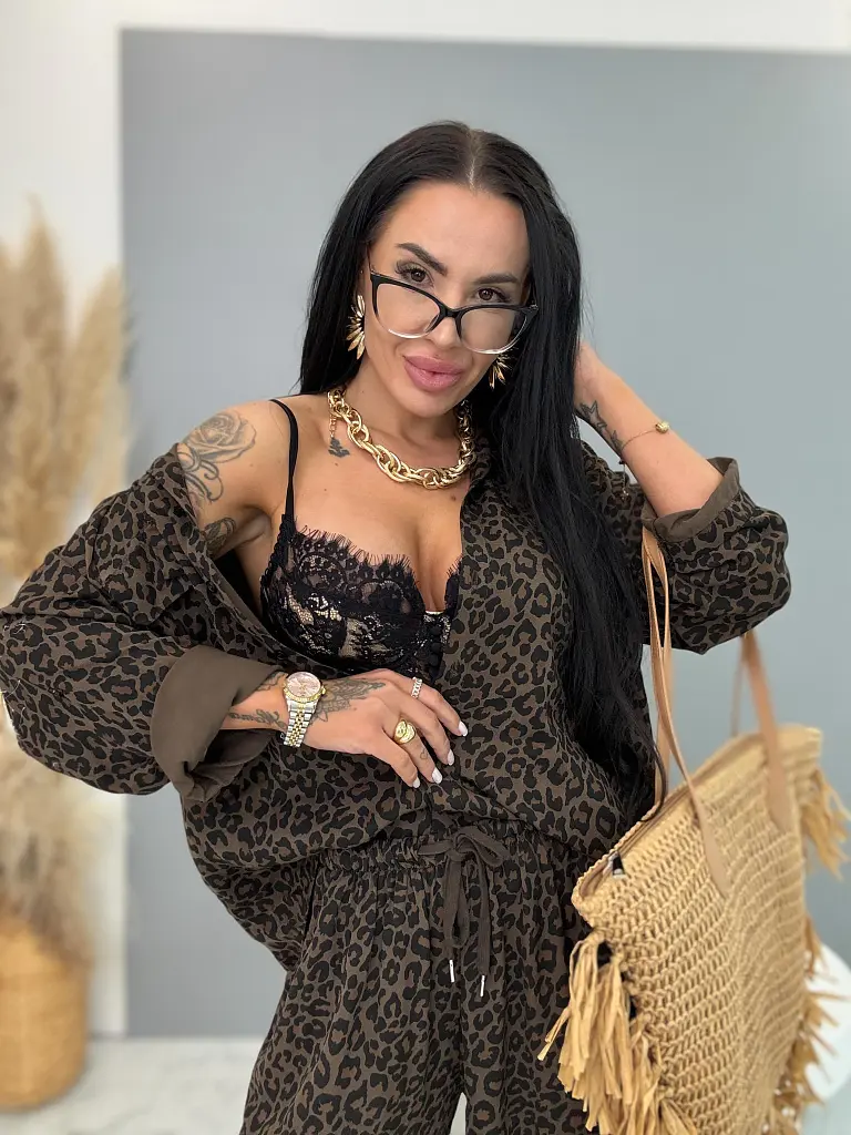 Dvojdielny komplet s leopardím vzorom ALBA - next