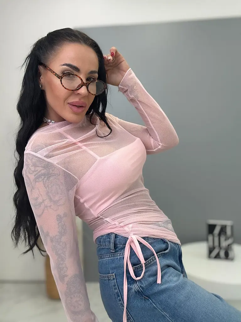 Pink priesvitná blúzka INSPIRE - next