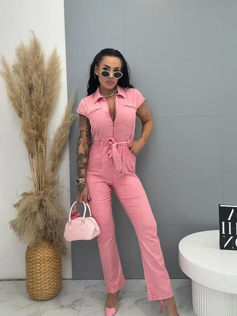 Denim elastický overal s opaskom LABRON