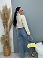  Vysokopásové wide leg rifle s kamienkami DREAM