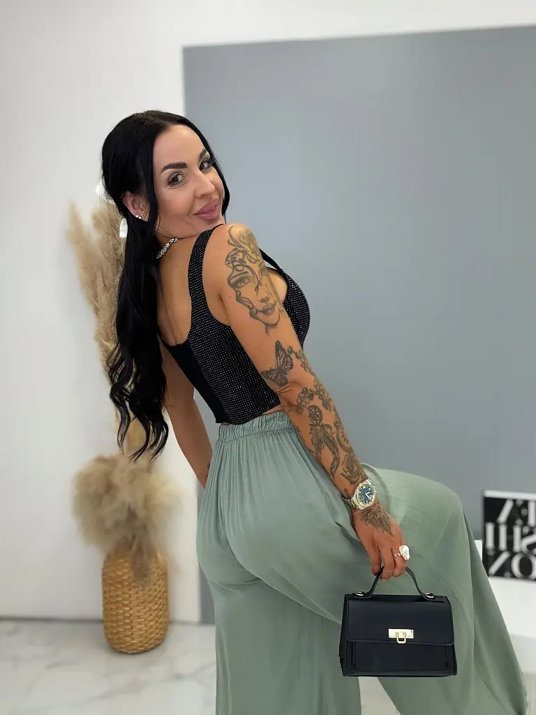 Palazzo nohavice so gumou v páse STAR - next