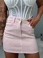 Elastická mini sukňa s kamienkami KENZO