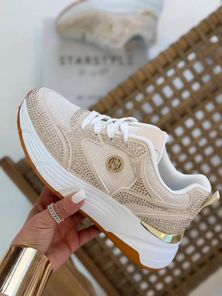 Platformové tenisky zdobené kamienkami CATIA - next