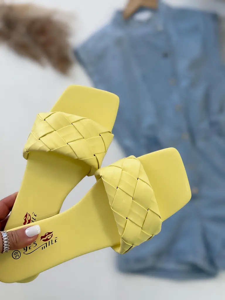 Žlté dámske šľapky SOUL