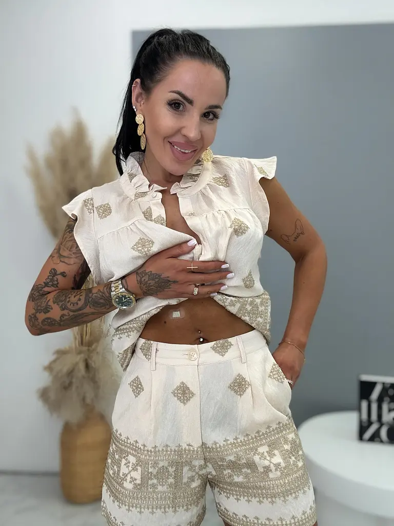 Dvojdielny komplet s trblietavým motívom SARA - next