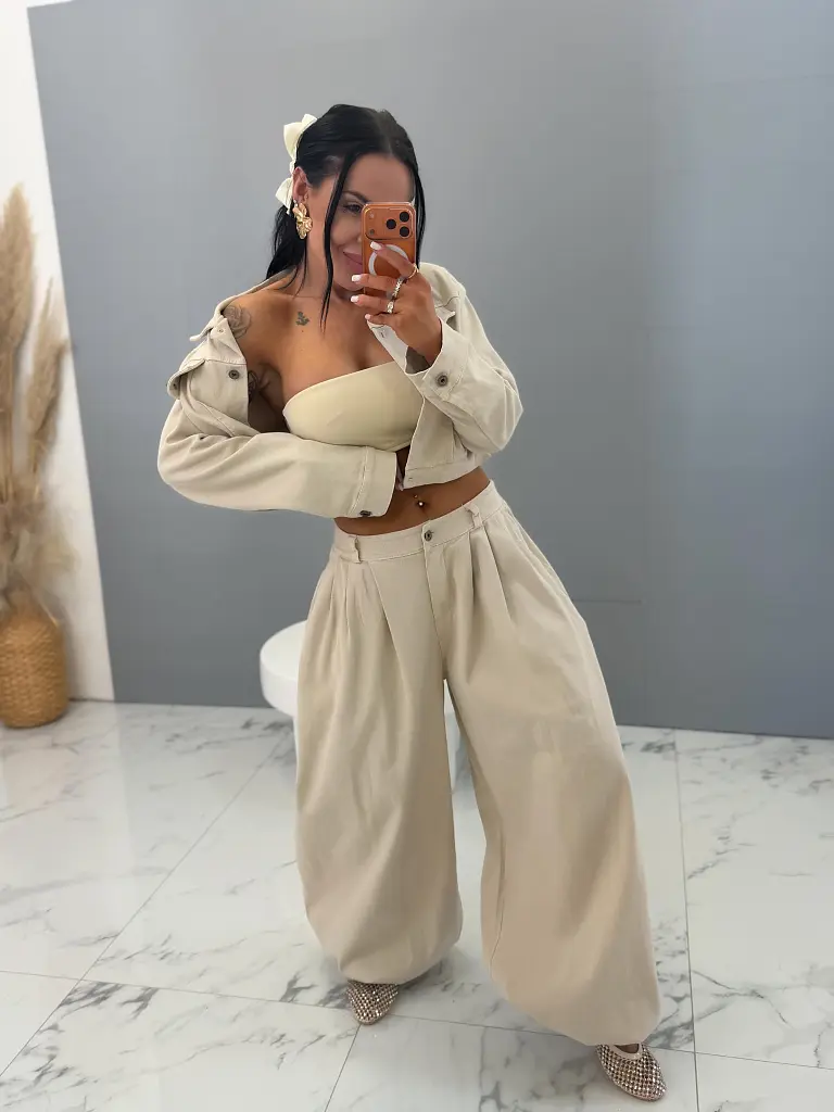 Béžové balloon rifle KERRY - next