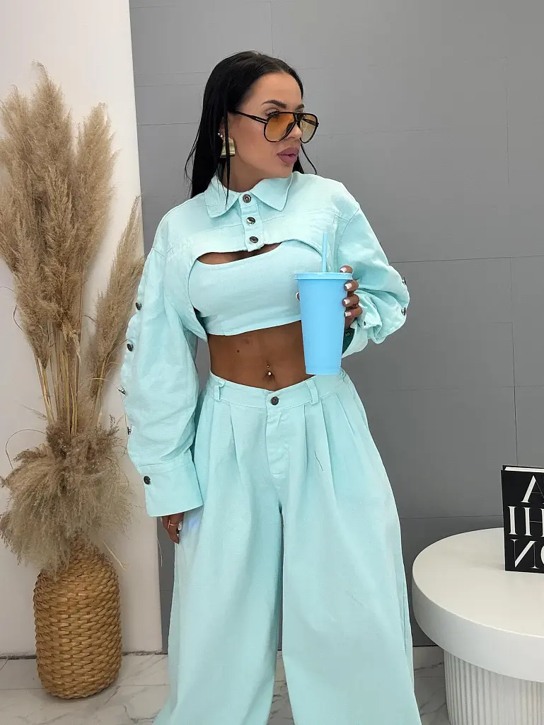 Trojdielny denim komplet RIA