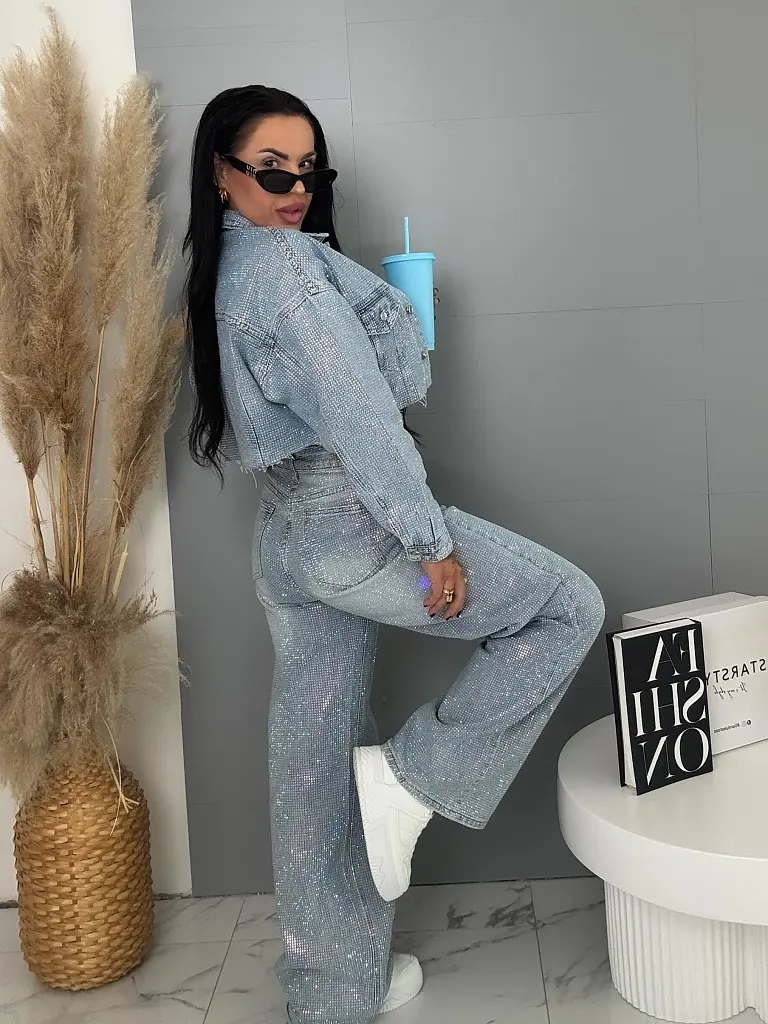 Wide leg rifle s kamienkami RAINBOW DIAMANT - next