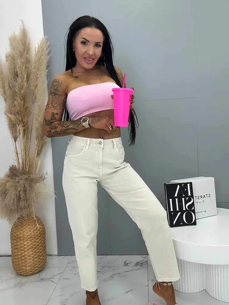 Džínsy s vysokým pásom NOIR