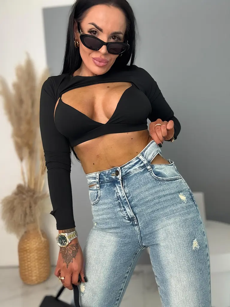 Dámske roztrhané skinny džínsy NEO - next