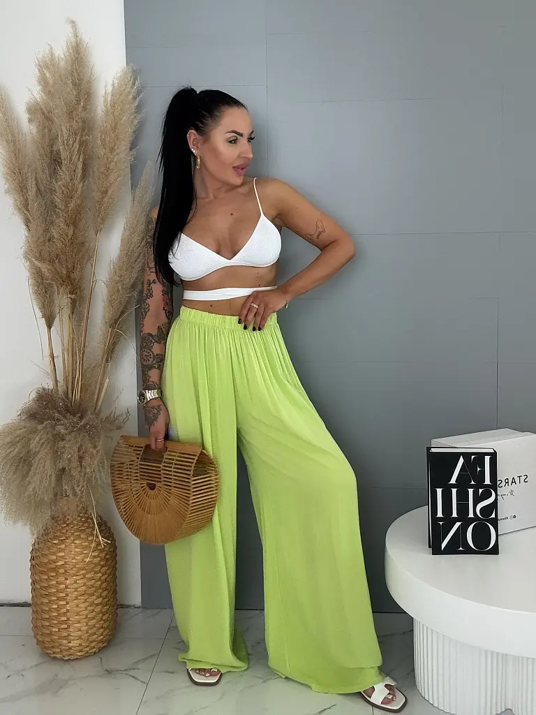 Flowing nohavice s gumeným pásom ARIA