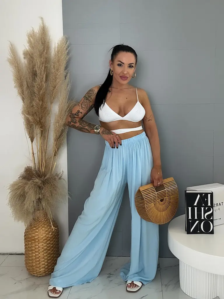 Flowing nohavice s gumeným pásom ARIA