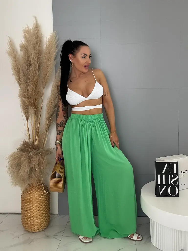 Flowing nohavice s gumeným pásom ARIA - next