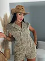 Denim overal s leopardím vzorom Jungle