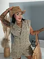 Denim overal s leopardím vzorom Jungle