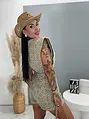 Denim overal s leopardím vzorom Jungle