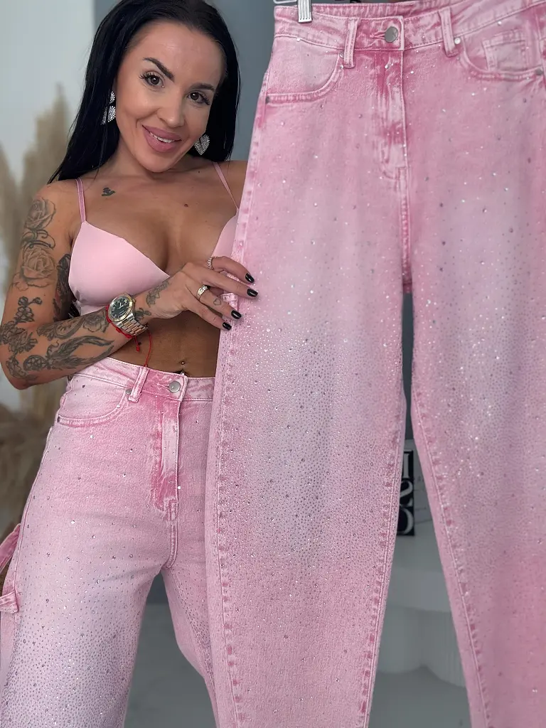 Ballon rifľové nohavice s kamienkami SPARKLE 