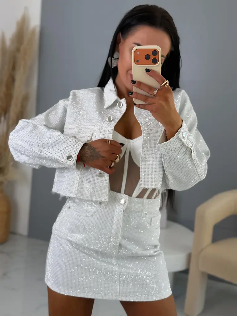 Mini sukňa s kamienkami ICE CRYSTAL - next