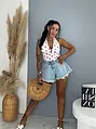 Modré denim šortky CYNTHIA
