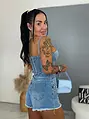Denim top na zips DENYA