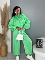 Dvojdielny satin ballon jacket a satin sarouel nohavice