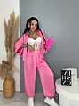 Dvojdielny satin ballon jacket a satin sarouel nohavice