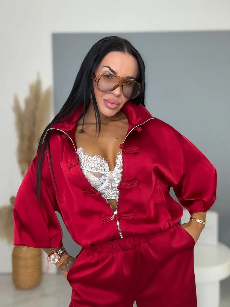 Satin ballon jacket  SATIN