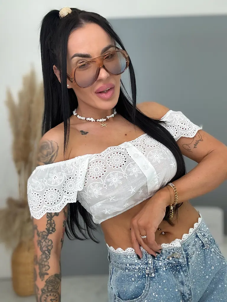 Biely madeira top ARIEL