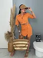 Košeľové cut-out šaty KATRIN