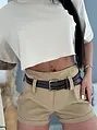 Chino khaki šortky s opaskom